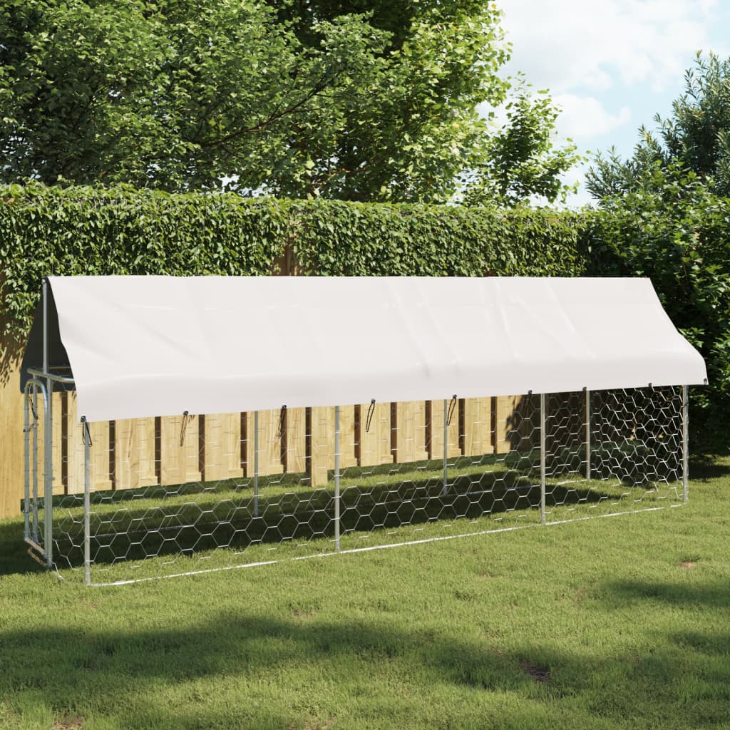 vidaXL Outdoor Dog Kennel with Roof 400x100x150 cm