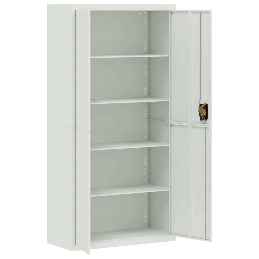 vidaXL File Cabinet Light Grey 90x40x180 cm Steel