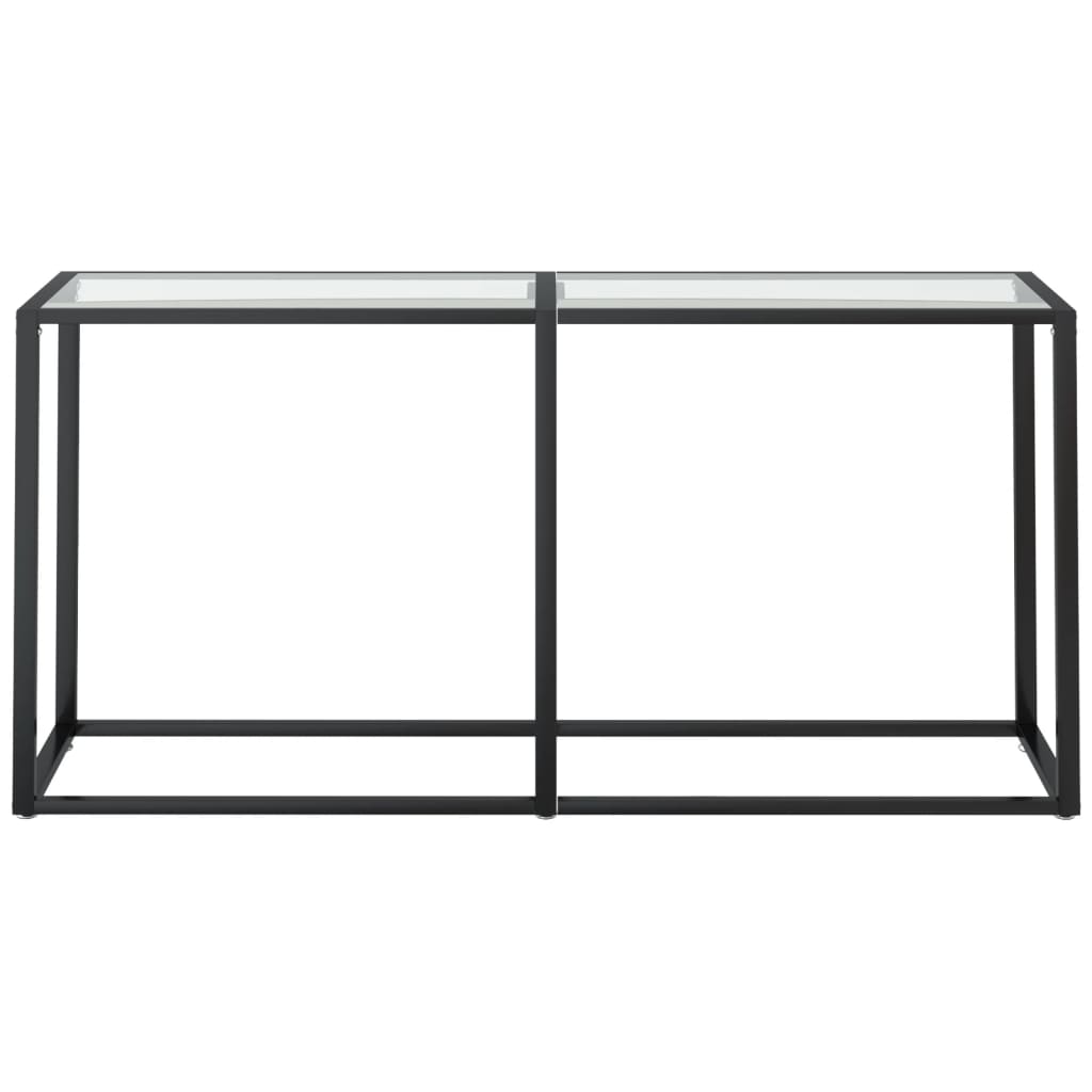 vidaXL Console Table Transparent 160x35x75.5cm Tempered Glass