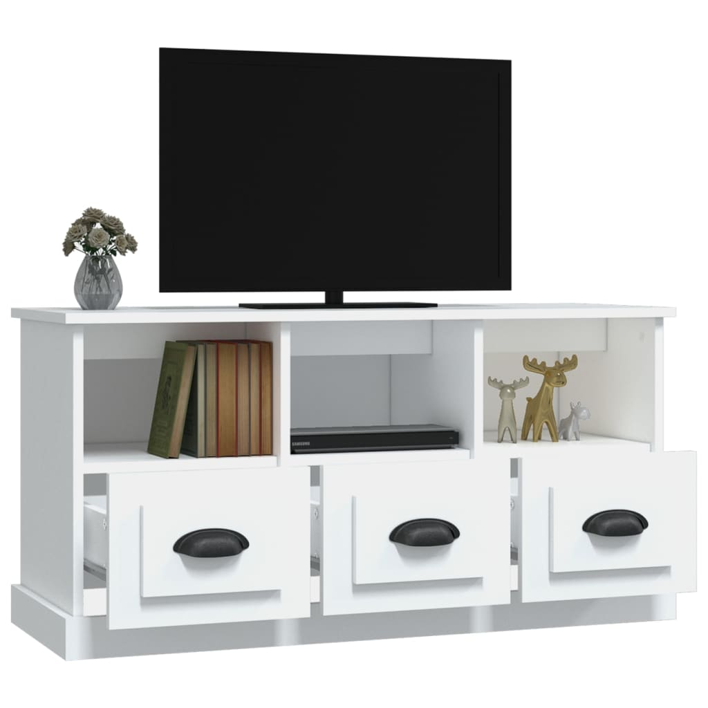 vidaXL TV Cabinet White 100x35x50 cm Engineered Wood