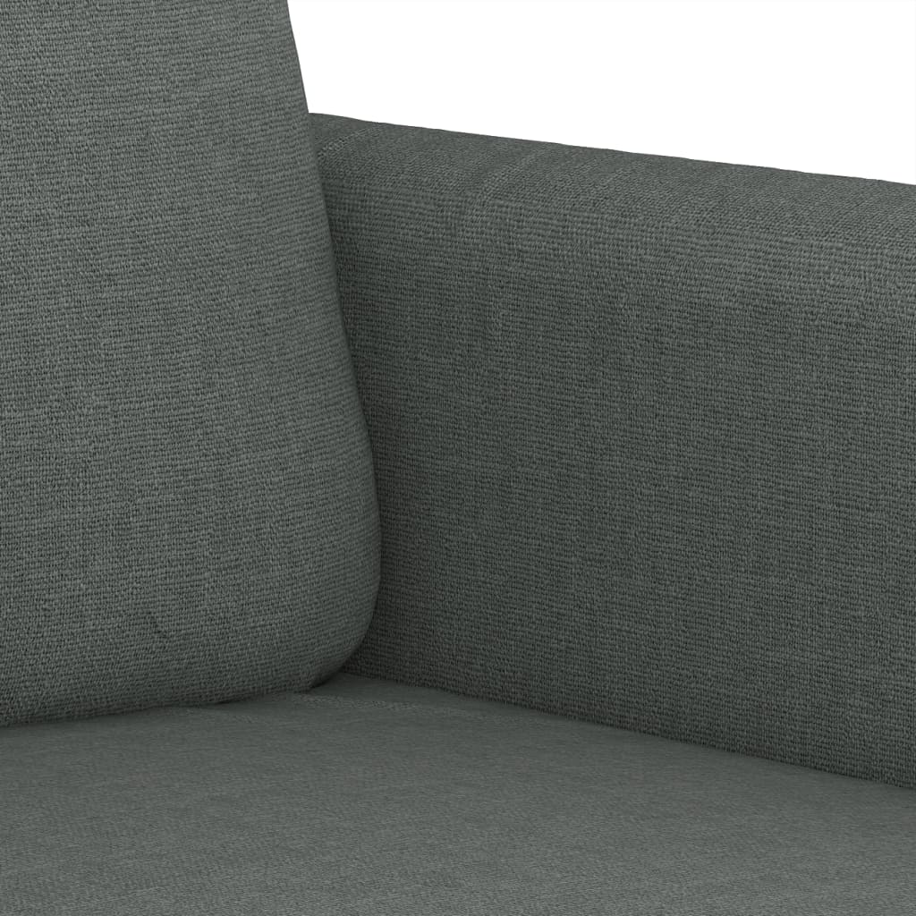 vidaXL 3 Piece Sofa Set with Pillows Dark Grey Fabric