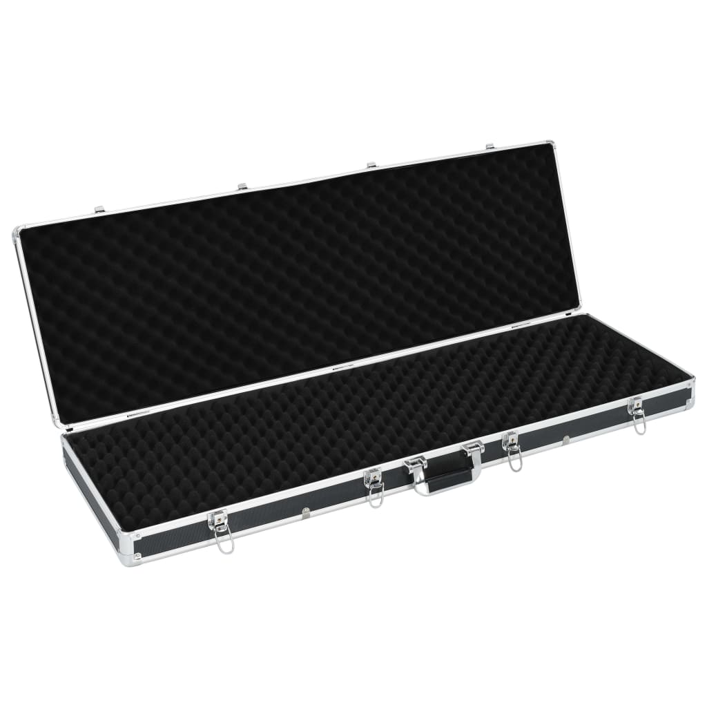 vidaXL Gun Case Black 118x38x12 cm Aluminium