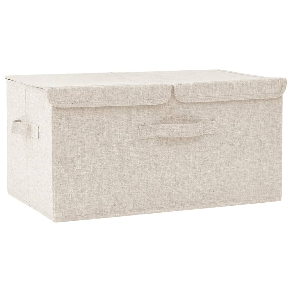 vidaXL Storage Box Fabric 50x30x25 cm Cream