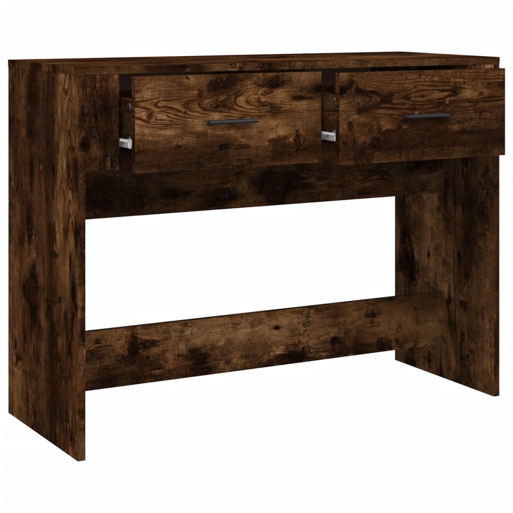 vidaXL Console Table Smoked Oak 100x39x75 cm Engineered Wood