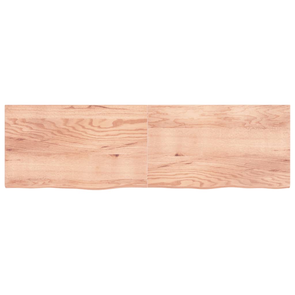 vidaXL Wall Shelf Light Brown 200x60x(2-4) cm Treated Solid Wood Oak