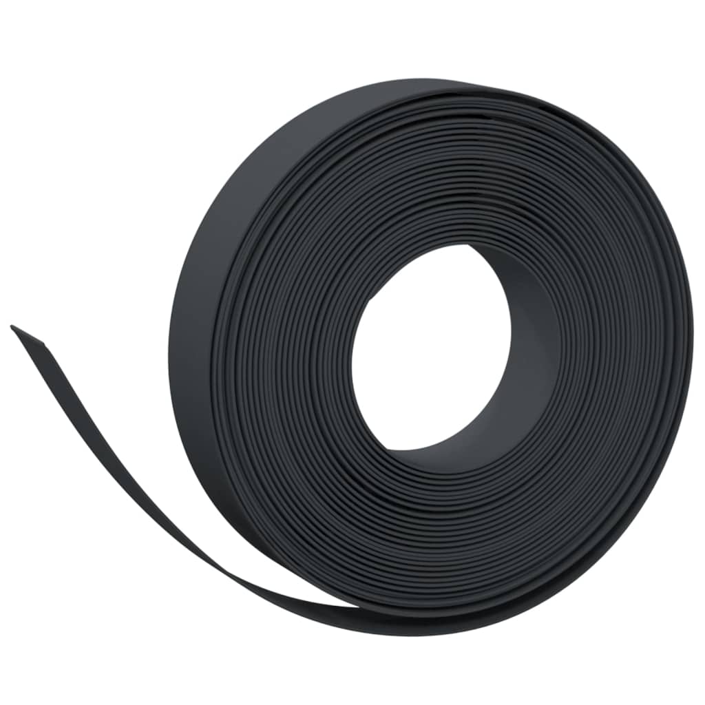 vidaXL Garden Edgings 4 pcs Black 10 m 10 cm Polyethylene