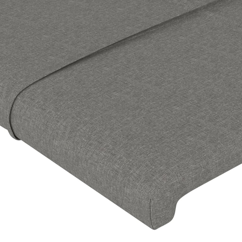 vidaXL LED Headboard Dark Grey 200 cm Fabric