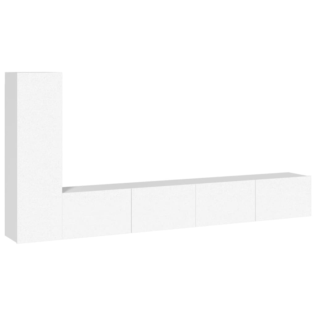 vidaXL 3 Piece TV Cabinet Set White Engineered Wood