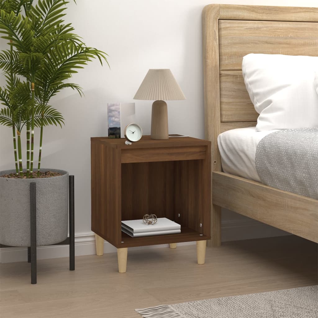 vidaXL Bedside Cabinets 2 pcs Brown Oak 40x35x50 cm