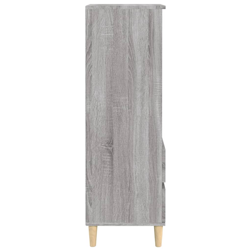 vidaXL Highboard Grey Sonoma 40x36x110 cm Engineered Wood