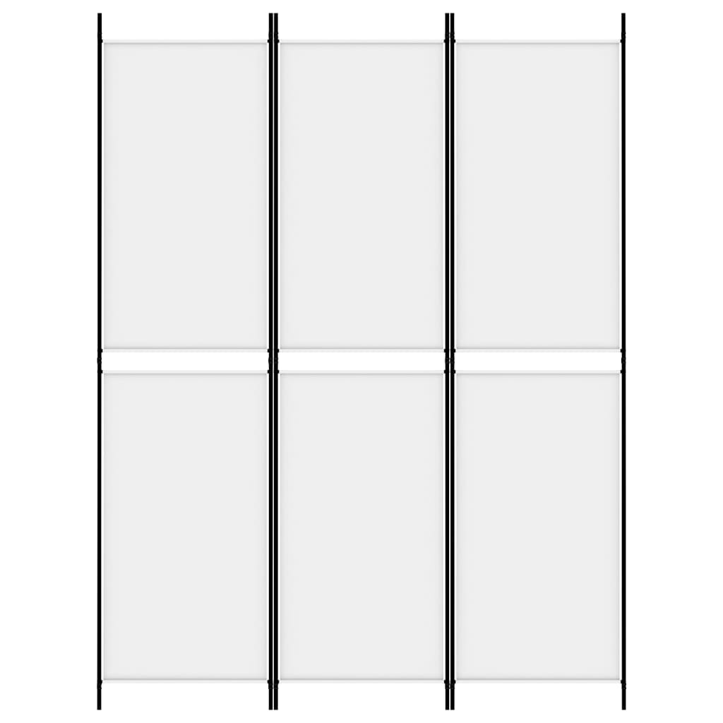 vidaXL 3-Panel Room Divider White 150x200 cm Fabric