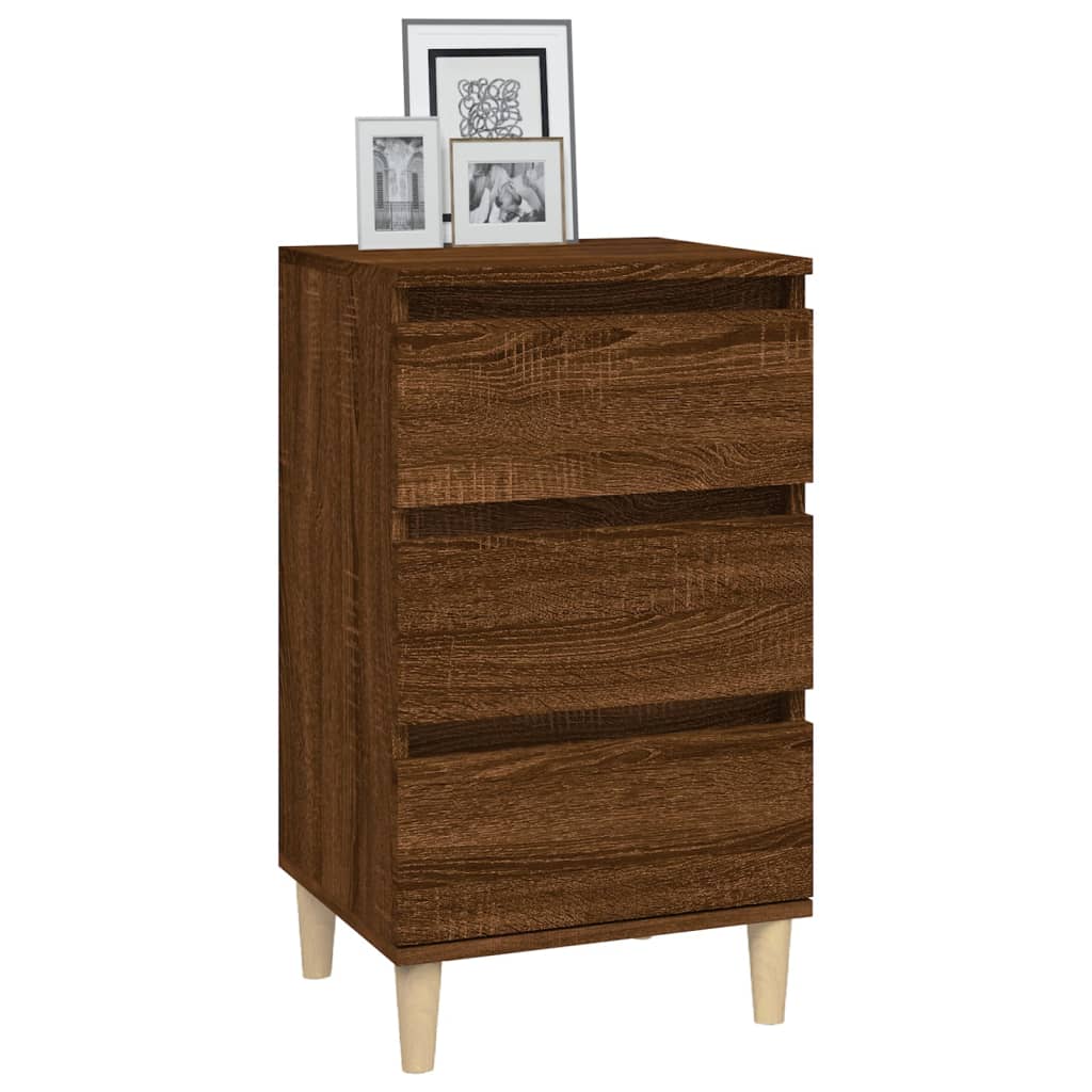 vidaXL Bedside Cabinet Brown Oak 40x35x70 cm Engineered Wood