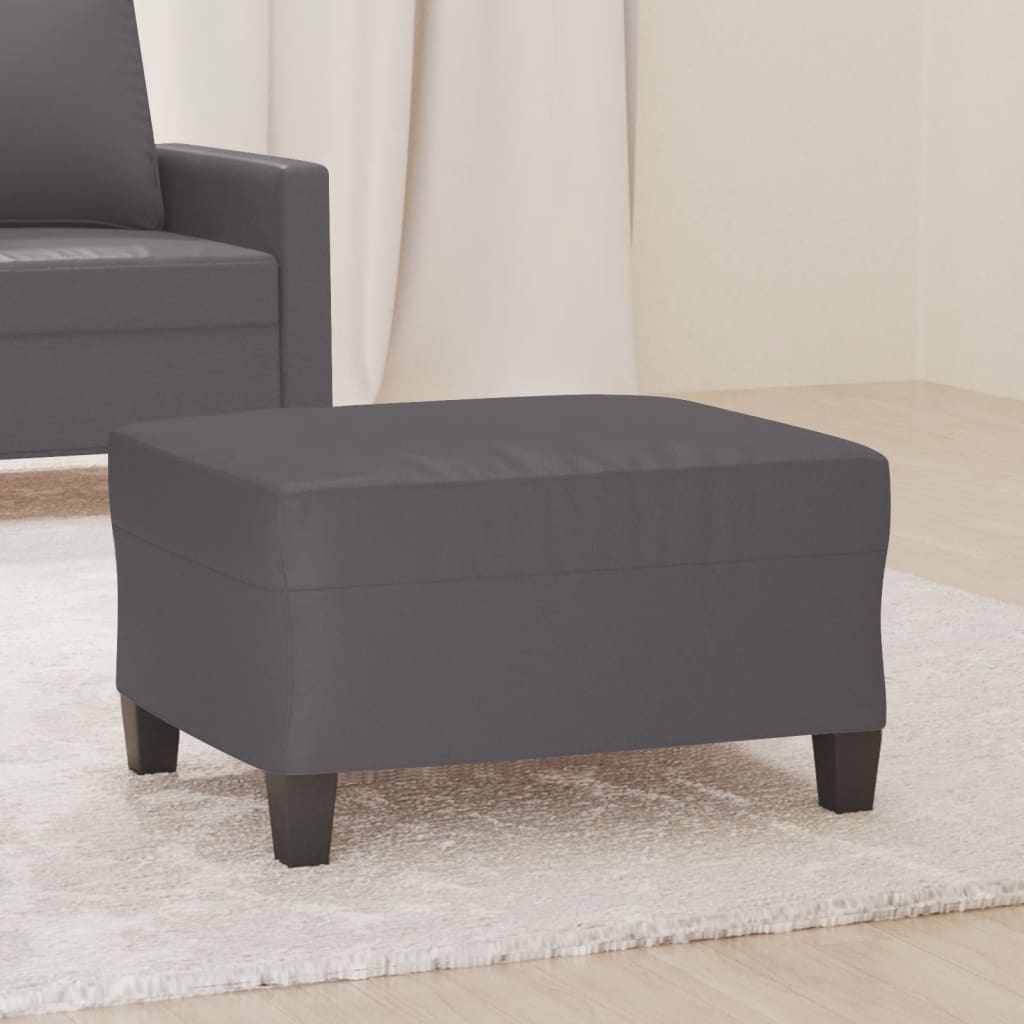 vidaXL Footstool Grey 70x55x41 cm Faux Leather