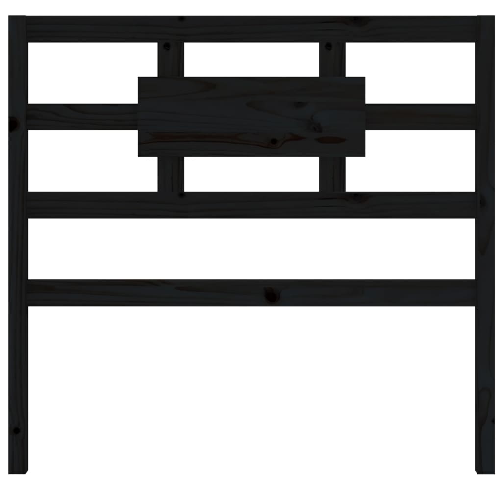 vidaXL Bed Headboard Black 95.5x4x100 cm Solid Wood Pine