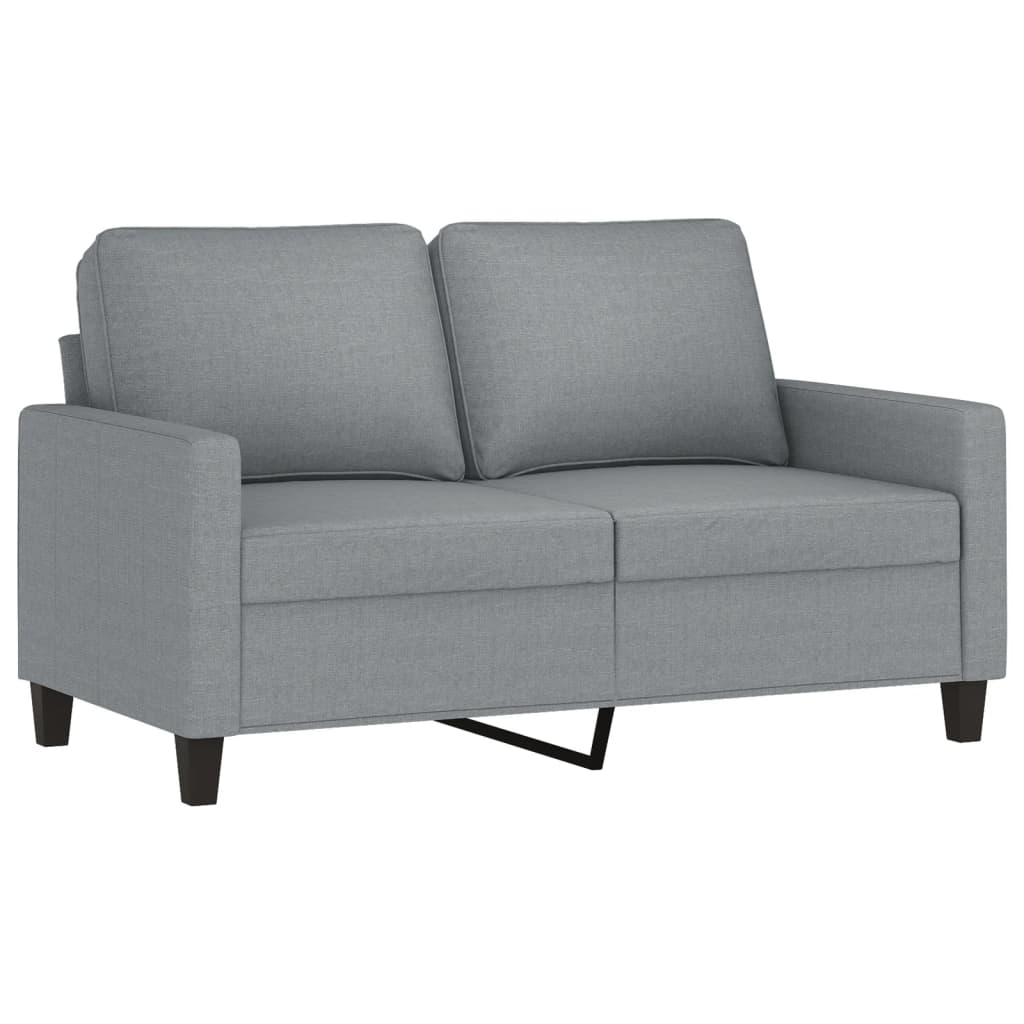 vidaXL 3 Piece Sofa Set with Cushions Light Grey Fabric