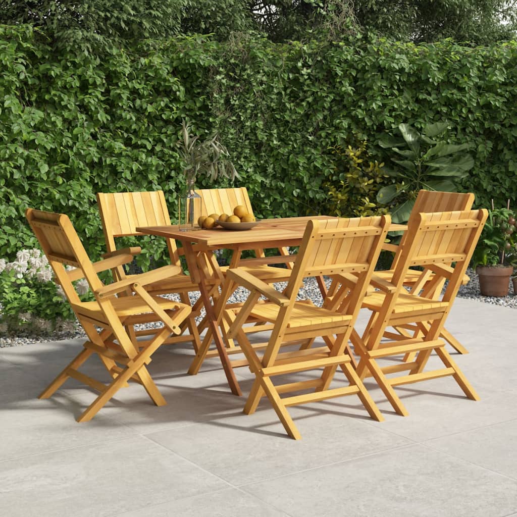 vidaXL Folding Garden Chairs 6 pcs 55x61x90 cm Solid Wood Teak