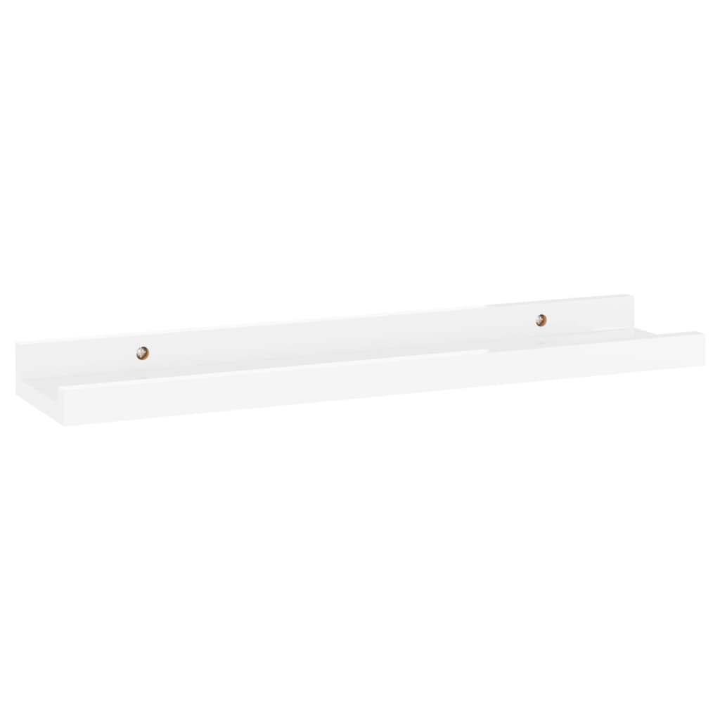 vidaXL Wall Shelves 2 pcs High Gloss White 40x9x3 cm