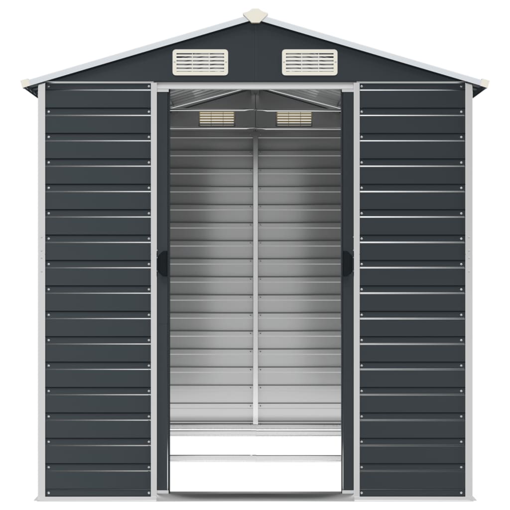 vidaXL Garden Shed Anthracite 191x215x198 cm Galvanised Steel