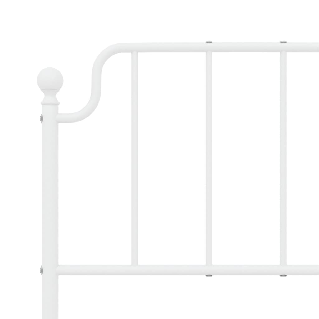 vidaXL Metal Headboard White 150 cm