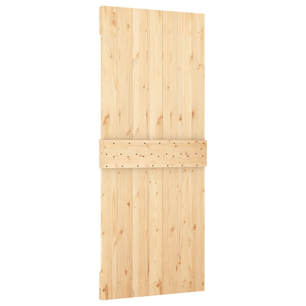 vidaXL Sliding Door with Hardware Set 85x210 cm Solid Wood Pine