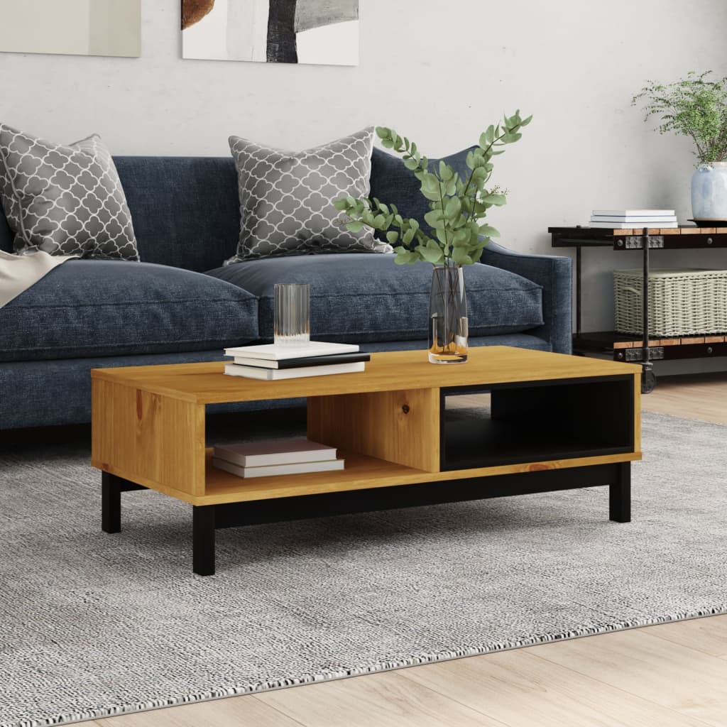 vidaXL Coffee Table FLAM 100x50x32.5 cm Solid Wood Pine