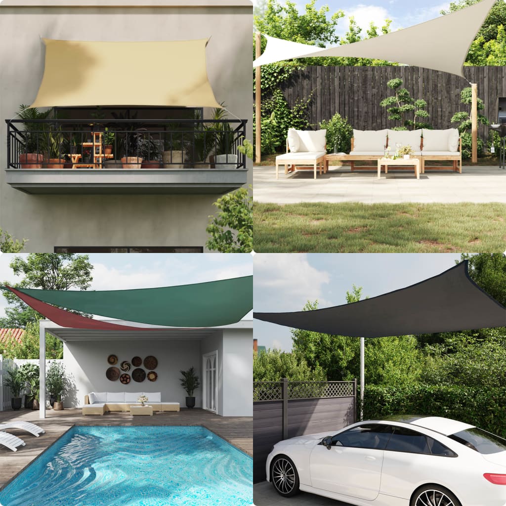 vidaXL Sunshade Sail Oxford Fabric Rectangular 3x6 m Black