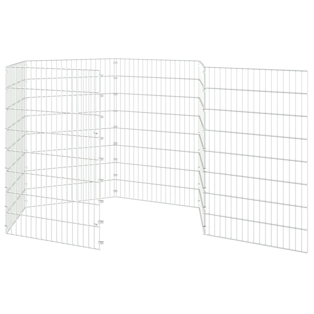 vidaXL Free Range Animal Enclosure 6-Panel 54x80 cm Galvanised Iron