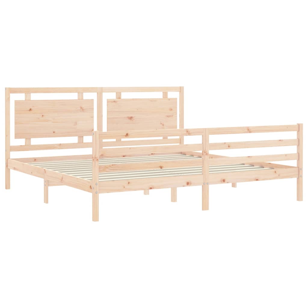 vidaXL Bed Frame without Mattress Super King Size Solid Wood