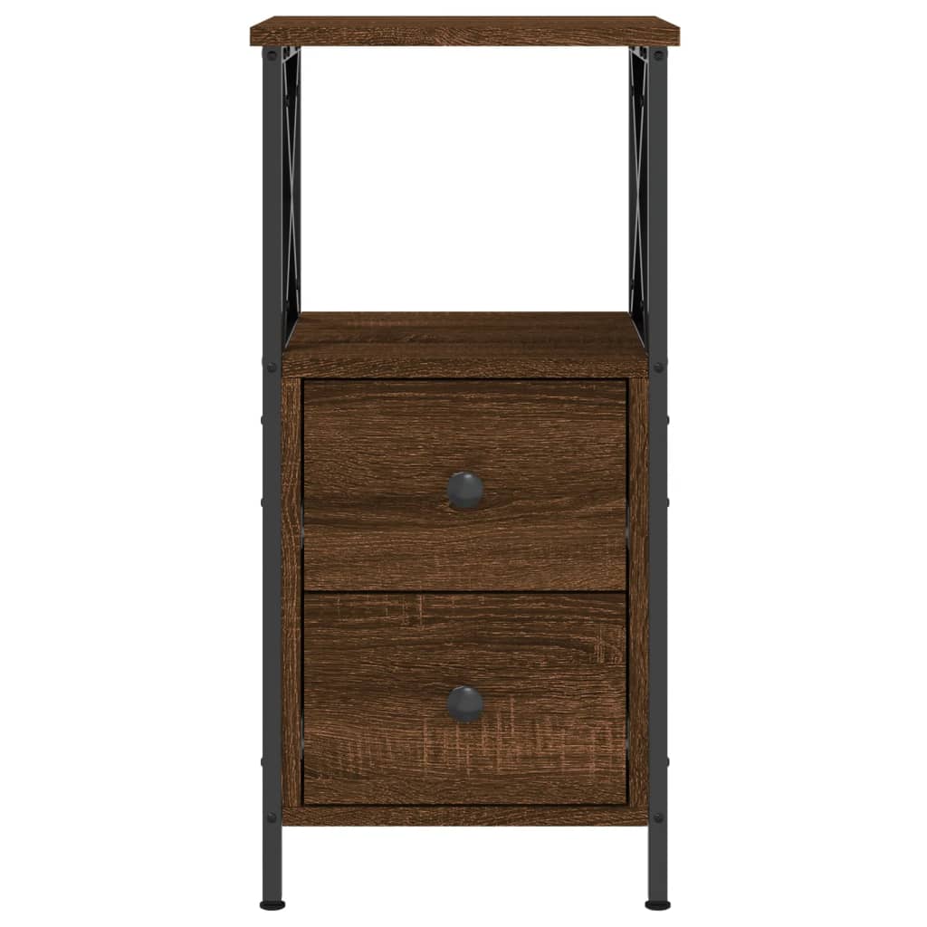 vidaXL Bedside Cabinet Brown Oak 34x35.5x70 cm Engineered Wood