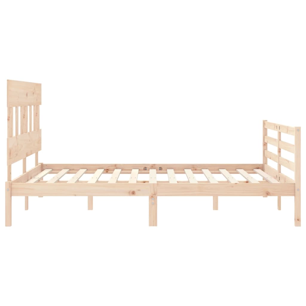 vidaXL Bed Frame without Mattress King Size Solid Wood