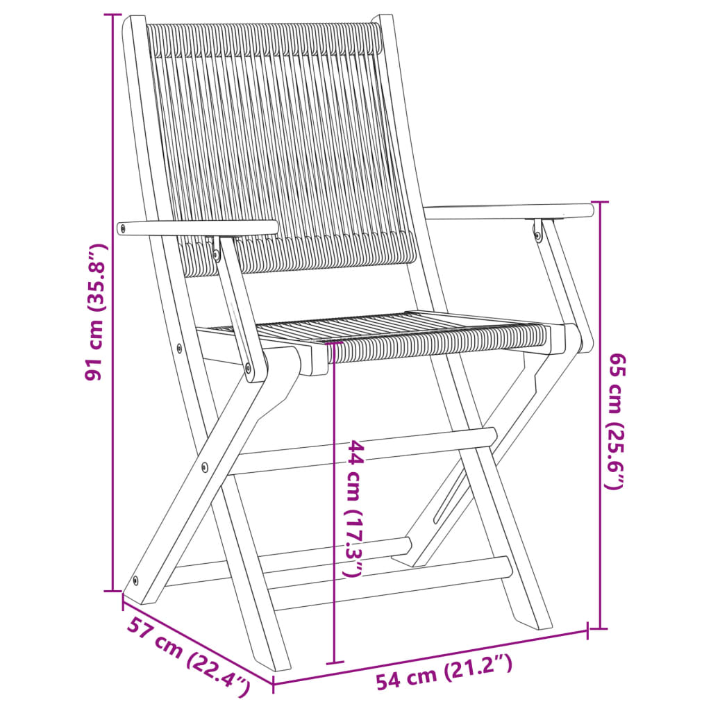 vidaXL 3 Piece Bistro Set Grey Polypropylene and Solid Wood