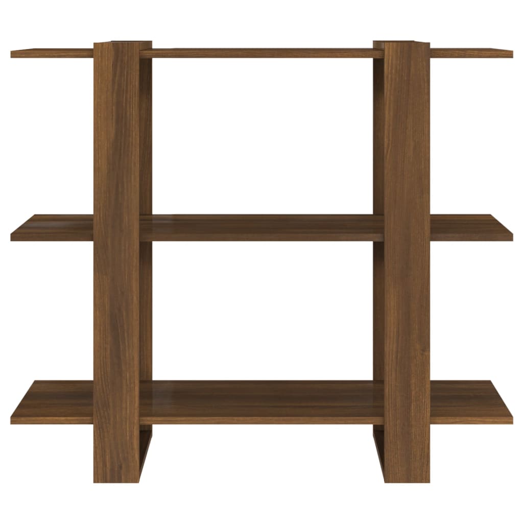 vidaXL Book Cabinet/Room Divider Brown Oak 100x30x87 cm