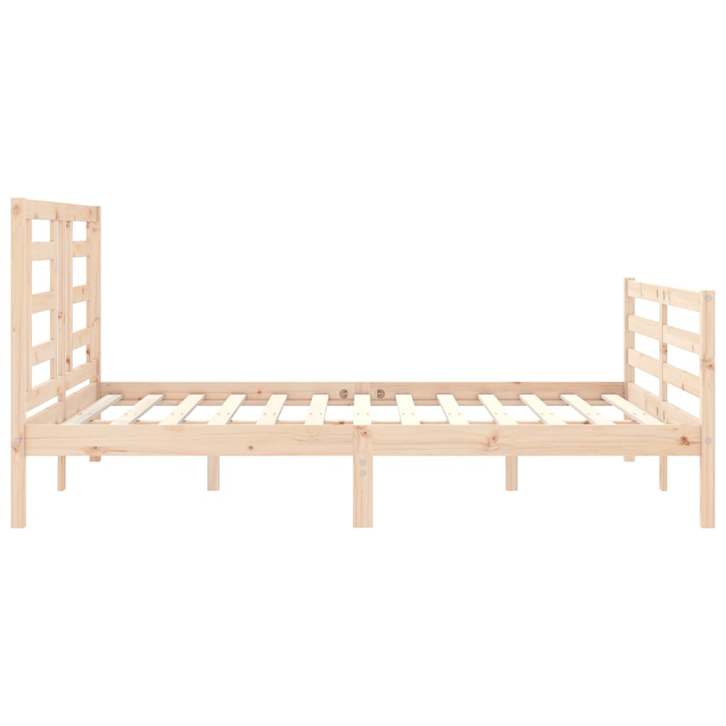 vidaXL Bed Frame without Mattress King Size Solid Wood