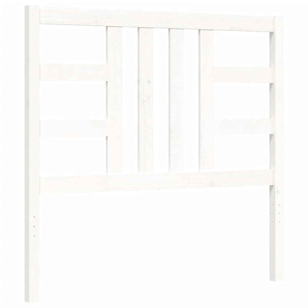 vidaXL Bed Frame without Mattress White Single Solid Wood Pine