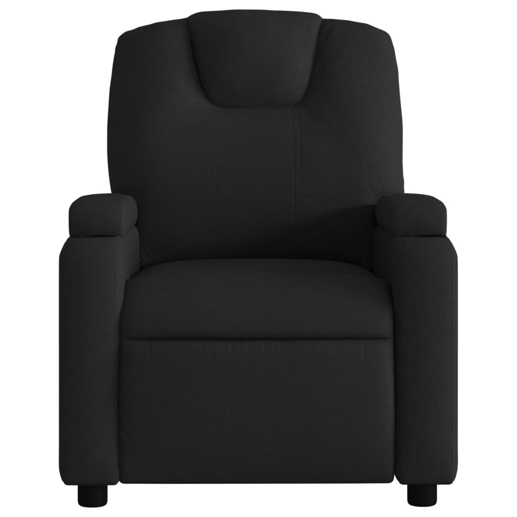 vidaXL Massage Recliner Chair Black Fabric