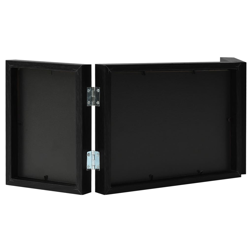 vidaXL Trifold Photo Frame Collage Black 22x15 cm+2x