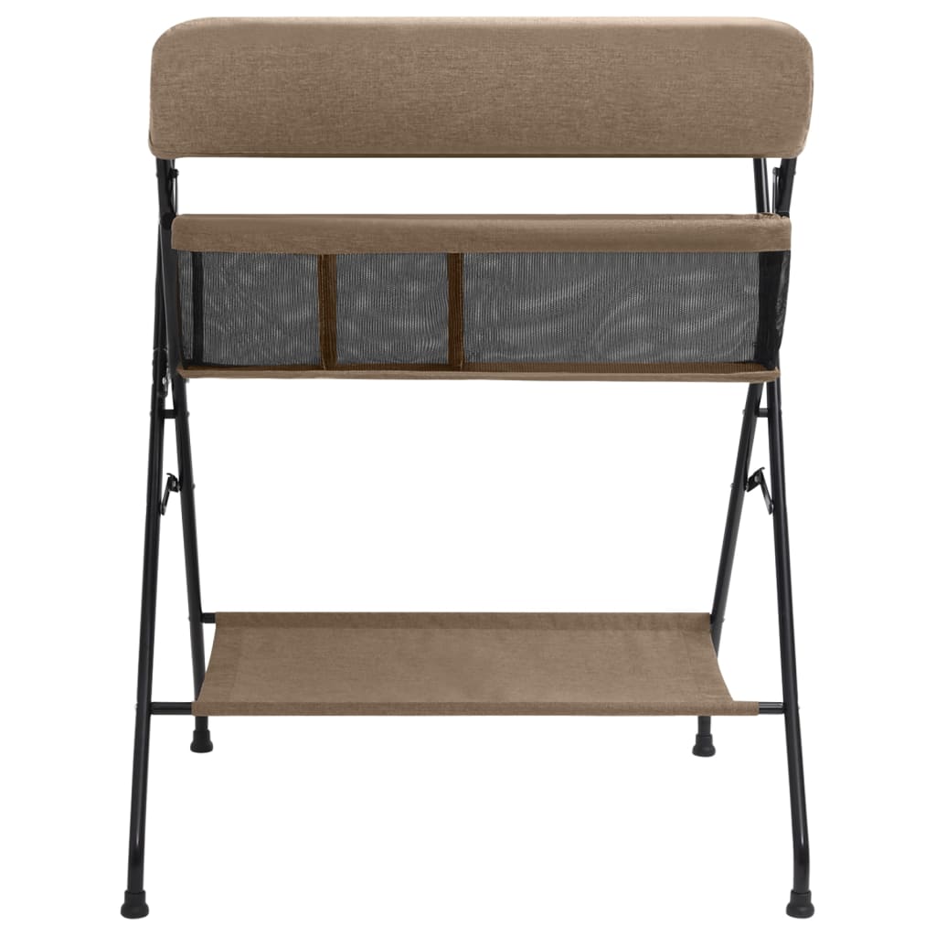 vidaXL Changing Table Taupe Iron