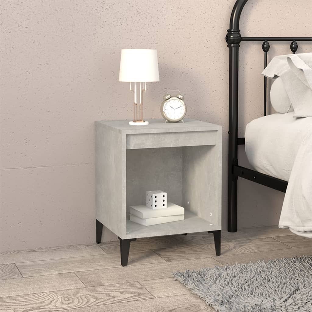 vidaXL Bedside Cabinet Concrete Grey 40x35x50 cm