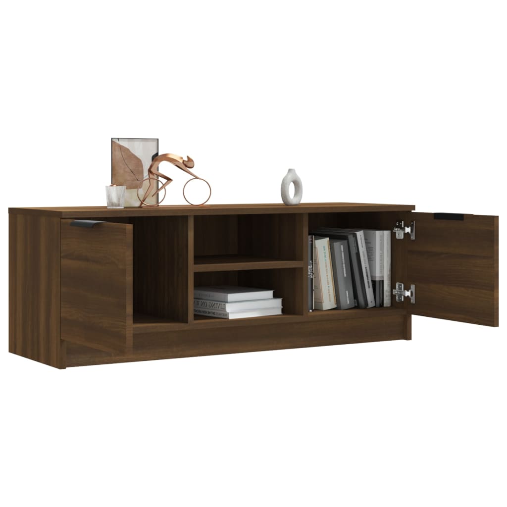 vidaXL TV Cabinet Brown Oak 102x35x36.5 cm Engineered Wood