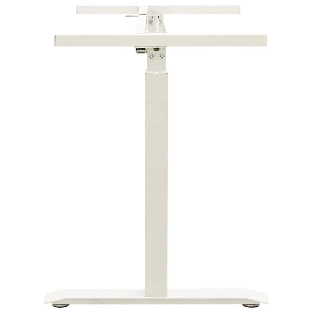 vidaXL Manual Height Adjustable Standing Desk Frame Hand Crank White