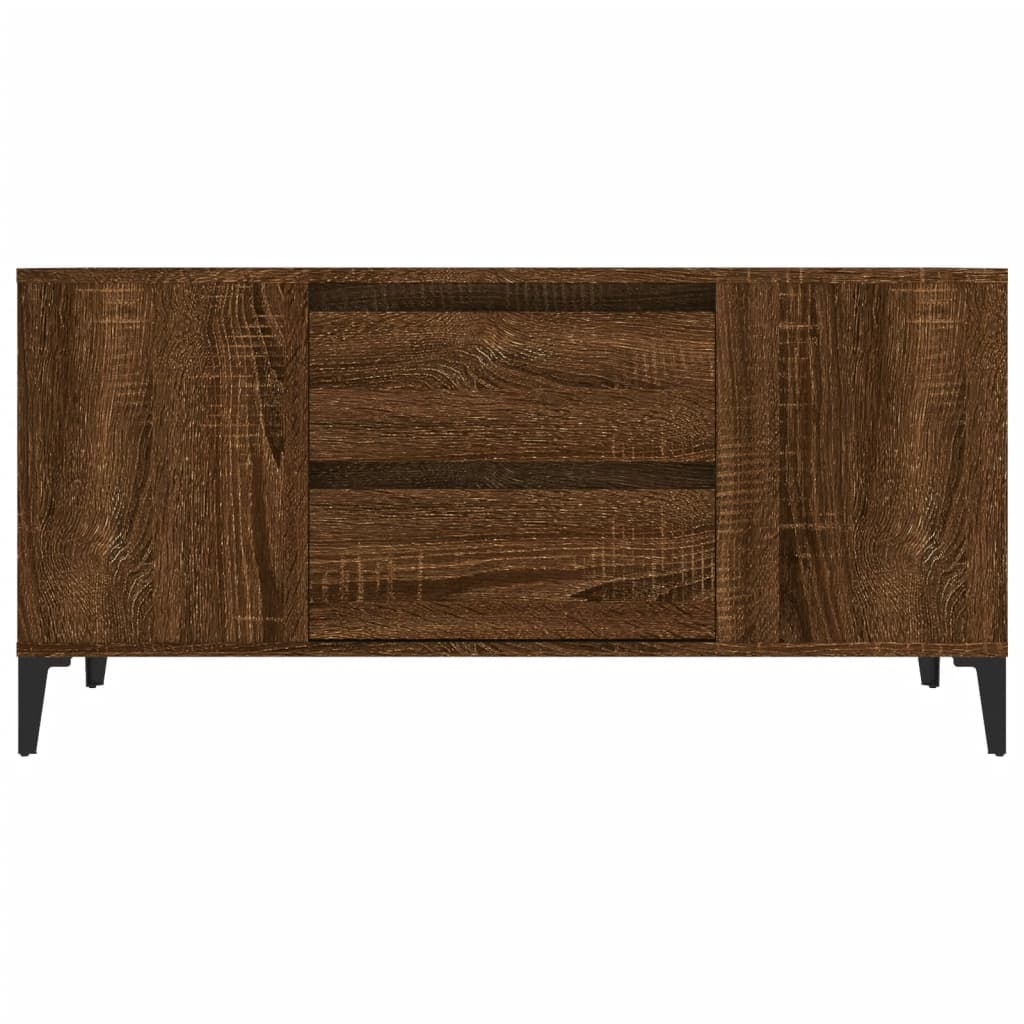 vidaXL TV Cabinet Brown Oak 102x44.5x50 cm Engineered Wood