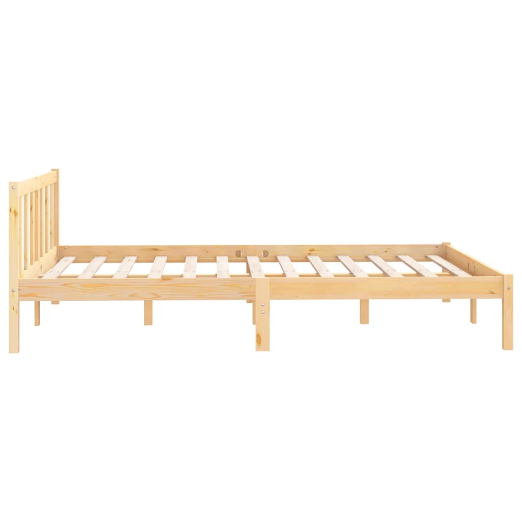 vidaXL Bed Frame without Mattress Solid Wood Double