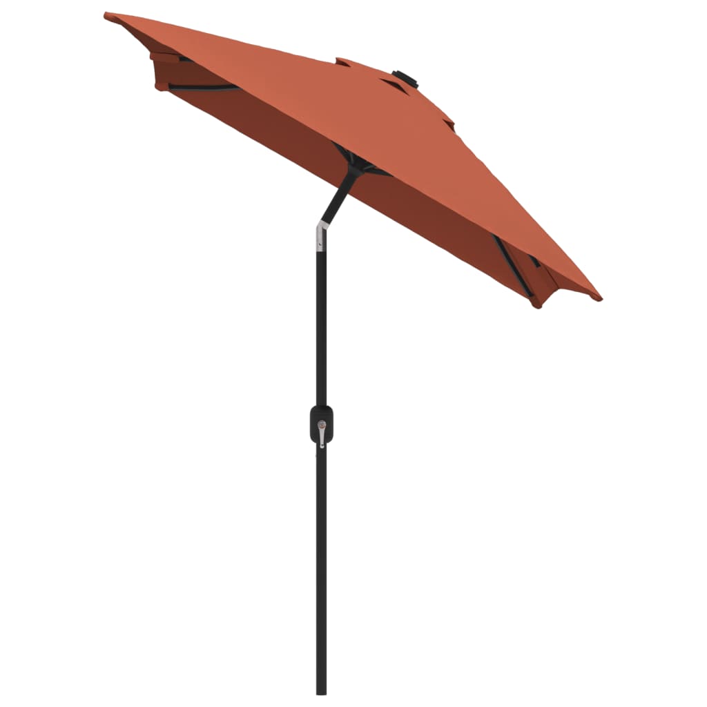 vidaXL Garden Parasol with Metal Pole 300x200 cm Terracotta