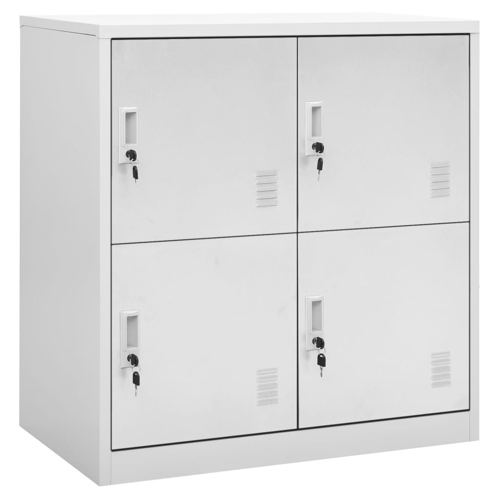 vidaXL Locker Cabinets 5 pcs Light Grey 90x45x92.5 cm Steel