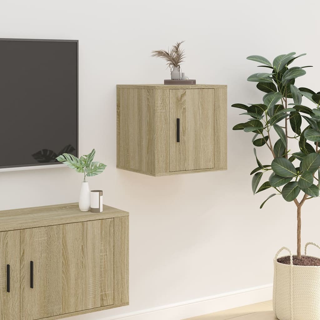 vidaXL Wall Mounted TV Cabinets 2 pcs Sonoma Oak 40x34.5x40 cm