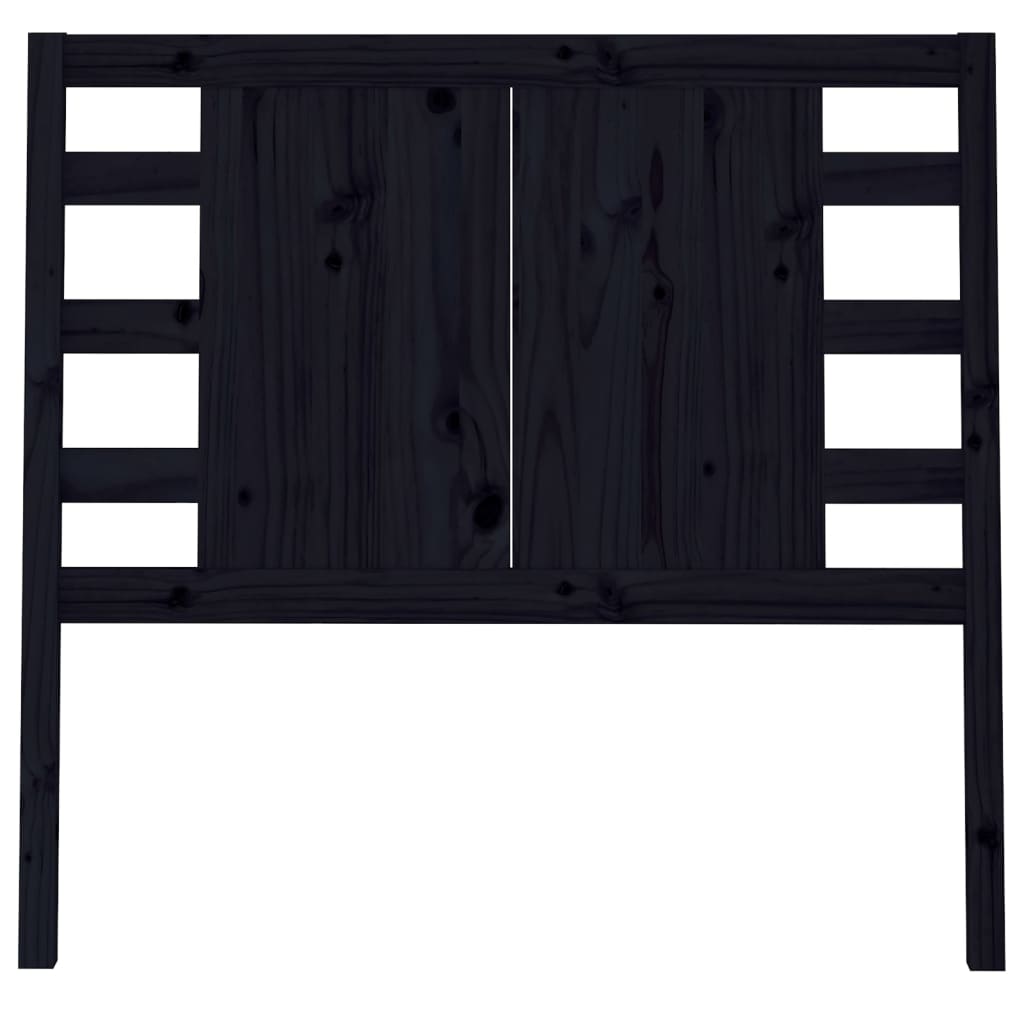 vidaXL Headboard Black 96x4x100 cm Solid Wood Pine