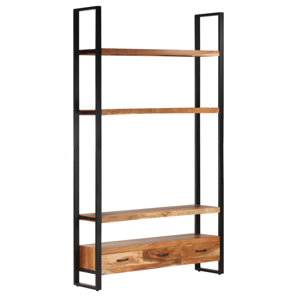 vidaXL Bookshelf 118x30x200 cm Solid Acacia Wood