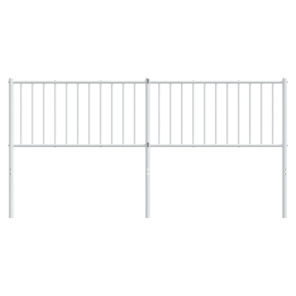 vidaXL Metal Headboard White 180 cm