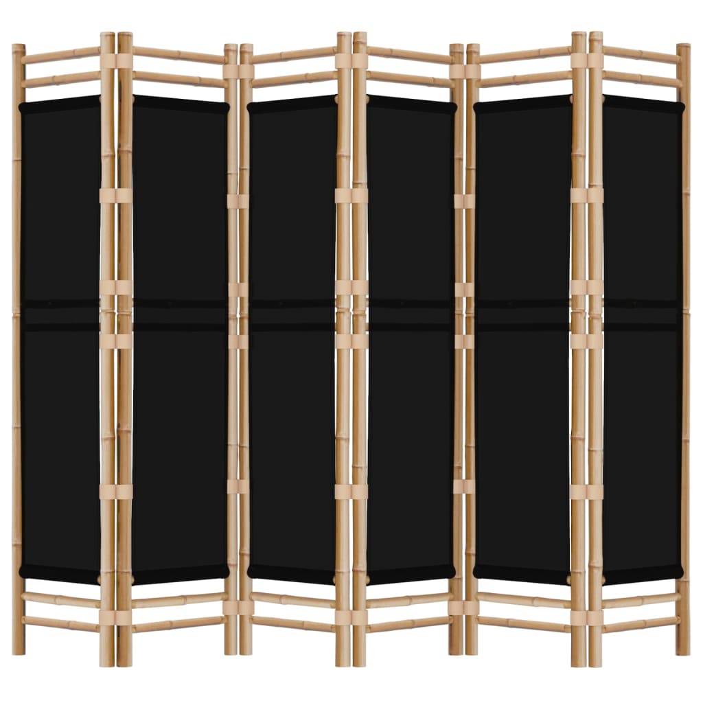 vidaXL Folding 6-Panel Room Divider 240 cm Bamboo and Canvas