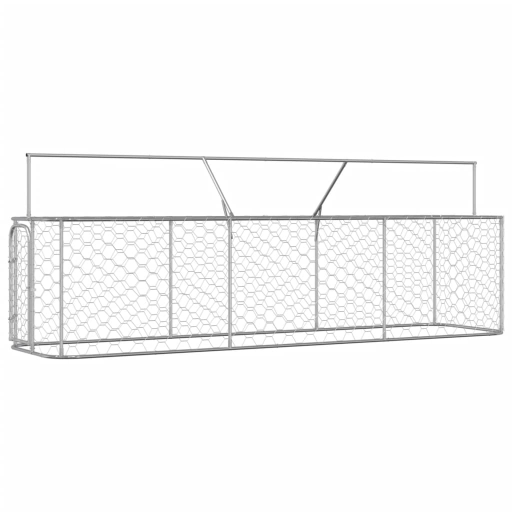 vidaXL Outdoor Dog Kennel with Roof 400x100x150 cm